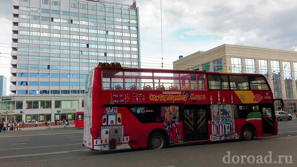 Москва - Казань: с двухэтажного поезда в двухэтажный автобус